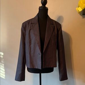 Women's Blue and Black Jacket with subtle shimmer